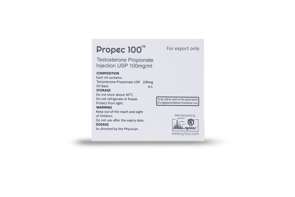 Testosterone Propionate USP 100mg/ml (Syrocs)