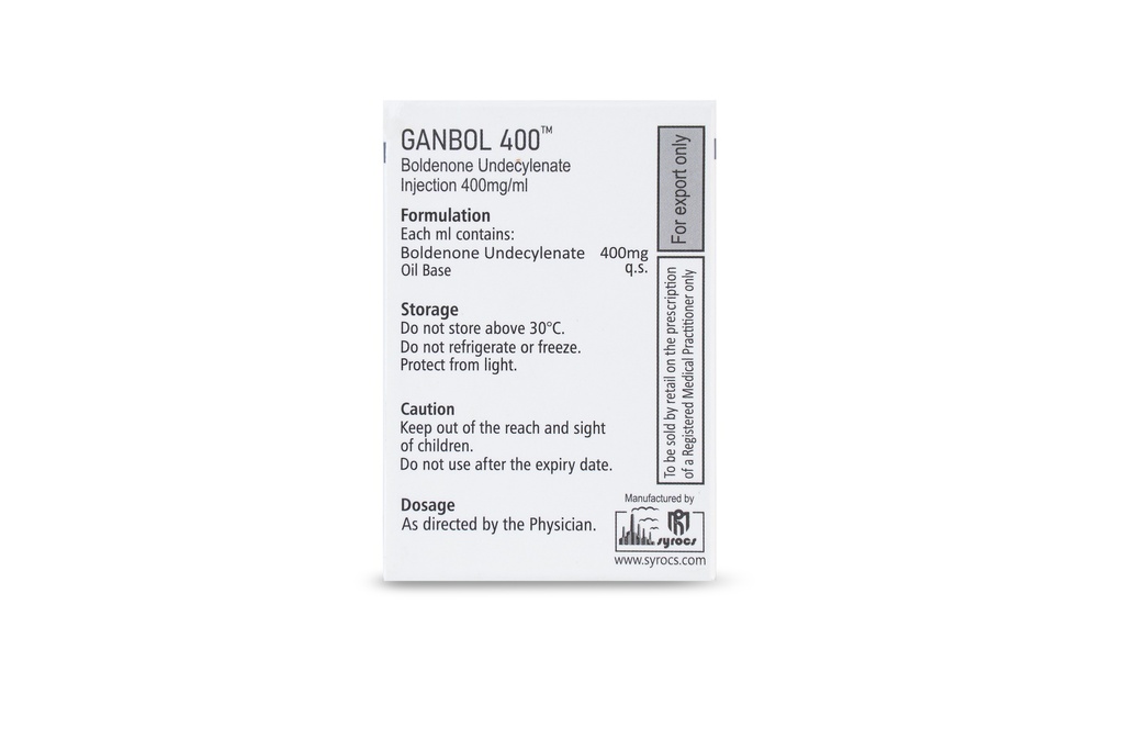 Boldenone Undecylenate 400mg (Syrocs) 10 ML VIALS 