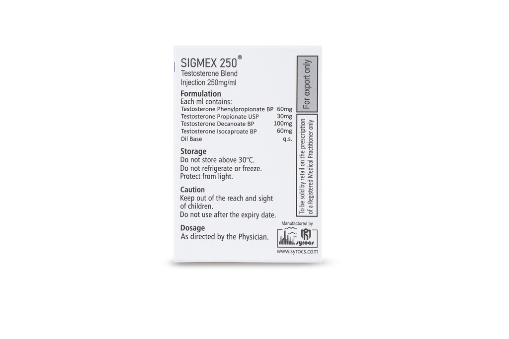Testosterone Blend 250mg (Syrocs)10 ML VIALS 