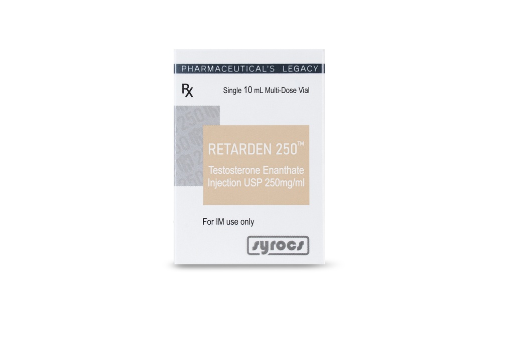 Testosterone Enanthate USP 250mg (Syrocs)10 ML VIALS 